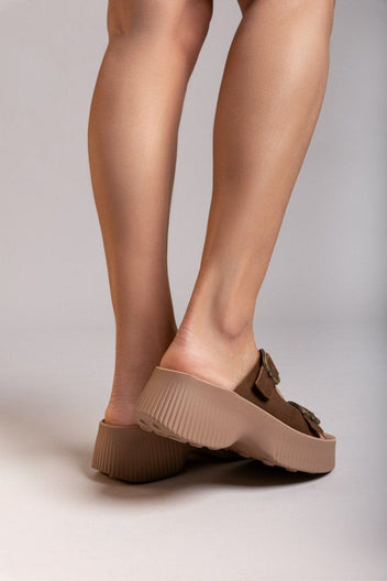 Σανδάλια δερμάτινα με τοκάδες ROCHELLE FANTASY SANDALS - Καφέ - thefashionproject.gr - FANTASY SANDALS