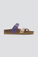 Σανδάλια δερμάτινα με τοκάδες Take me - Μωβ - thefashionproject.gr - Take me