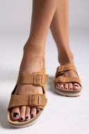 Σανδάλια δερμάτινα με τοκάδες Take Me - Ταμπά - thefashionproject.gr - Take me