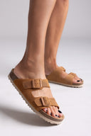 Σανδάλια δερμάτινα με τοκάδες Take Me - Ταμπά - thefashionproject.gr - Take me