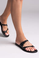Σανδάλια δερμάτινα με τρουκς Iris Sandals 20/3B - Μαύρο - thefashionproject.gr - IRIS