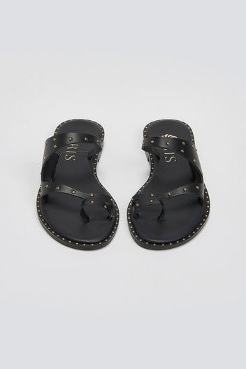 Σανδάλια δερμάτινα με τρουκς Iris Sandals 20/3B - Μαύρο - thefashionproject.gr - IRIS