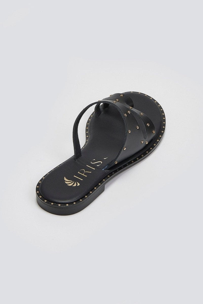 Σανδάλια δερμάτινα με τρουκς Iris Sandals 20/3B - Μαύρο - thefashionproject.gr - IRIS