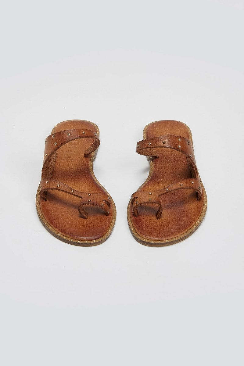 Σανδάλια δερμάτινα με τρουκς Iris Sandals 20/3B - Ταμπά - thefashionproject.gr - IRIS