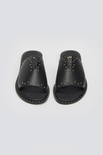 Σανδάλια δερμάτινα με τρουκς Iris Sandals - Μαύρο - thefashionproject.gr - IRIS