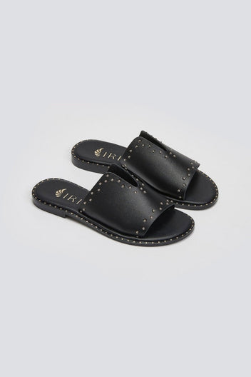 Σανδάλια δερμάτινα με τρουκς Iris Sandals - Μαύρο - thefashionproject.gr - IRIS
