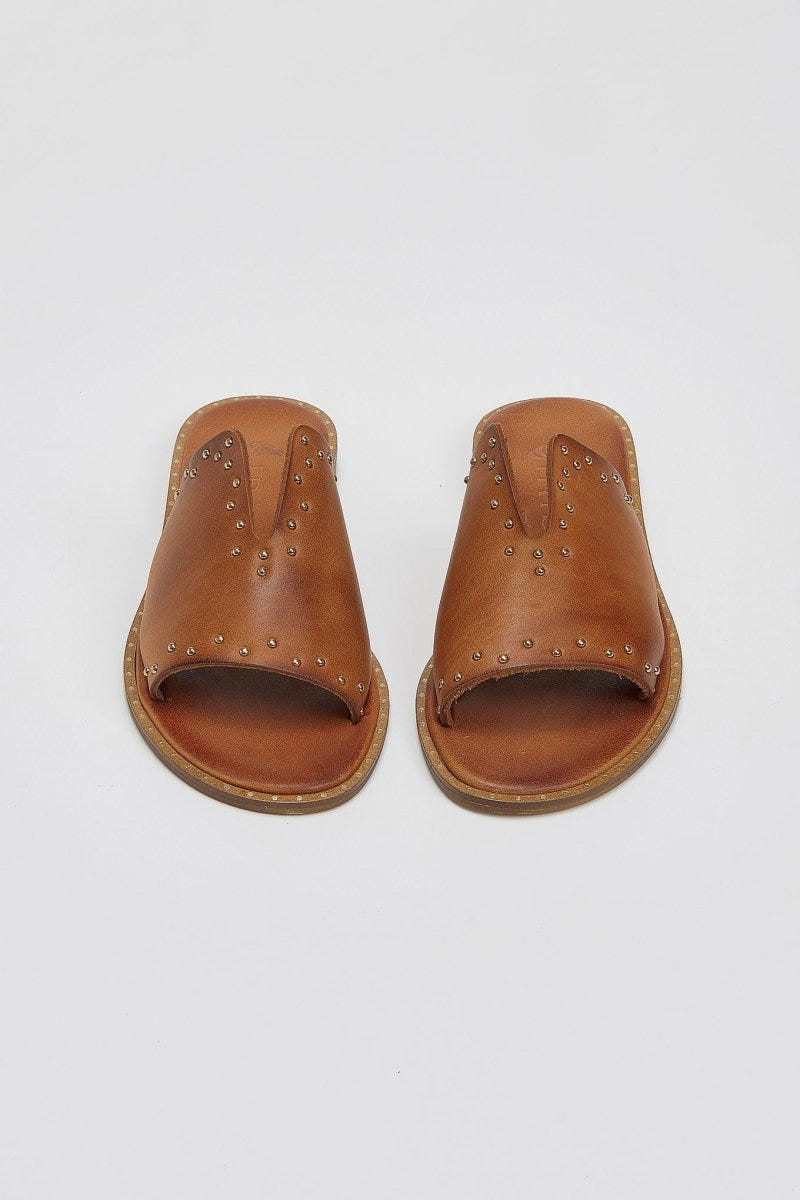Σανδάλια δερμάτινα με τρουκς Iris Sandals - Ταμπά - thefashionproject.gr - IRIS