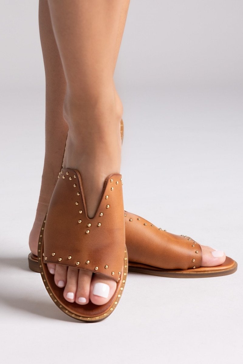 Σανδάλια δερμάτινα με τρουκς Iris Sandals - Ταμπά - thefashionproject.gr - IRIS - 24098007003