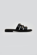Σανδάλια δερμάτινα με τρουκς Ragazza 01032 - Μαύρο - thefashionproject.gr - RAGAZZA