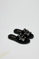Σανδάλια δερμάτινα με τρουκς Ragazza 01032 - Μαύρο - thefashionproject.gr - RAGAZZA