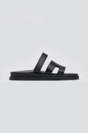 Σανδάλια δερμάτινα με velcro Estil - Μαύρο - thefashionproject.gr - Estil