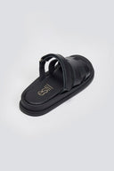 Σανδάλια δερμάτινα με velcro Estil - Μαύρο - thefashionproject.gr - Estil