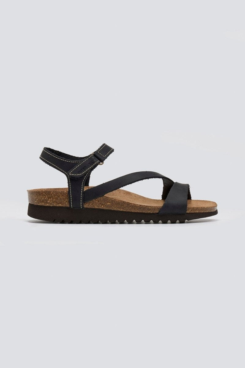 Σανδάλια δερμάτινα με velcro Interbios - Μαύρο - thefashionproject.gr - Inter - Bios
