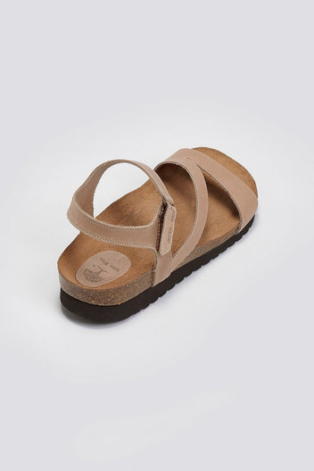 Σανδάλια δερμάτινα με velcro Interbios - Μπεζ - thefashionproject.gr - Inter - Bios