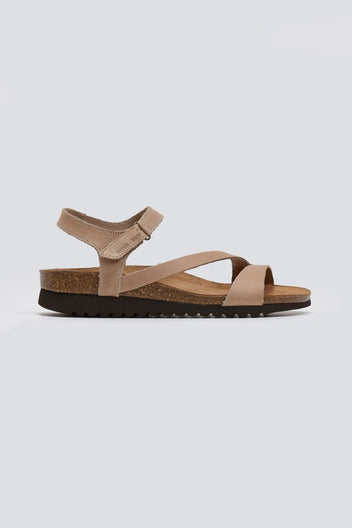 Σανδάλια δερμάτινα με velcro Interbios - Μπεζ - thefashionproject.gr - Inter - Bios