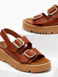 Σανδάλια δερμάτινα με velcro λουράκι TFP - Ταμπά - thefashionproject.gr - TFP