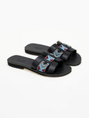 Σανδάλια δερμάτινα με χάντρες Estil