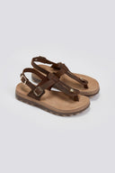 Σανδάλια δερμάτινα nubuck MARLENA FANTASY SANDALS - Καφέ - thefashionproject.gr - FANTASY SANDALS