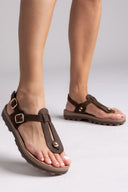 Σανδάλια δερμάτινα nubuck MARLENA FANTASY SANDALS - Καφέ - thefashionproject.gr - FANTASY SANDALS
