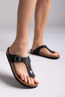 Σανδάλια δερμάτινα Plakton 181671 - Μαύρο - thefashionproject.gr - Plakton