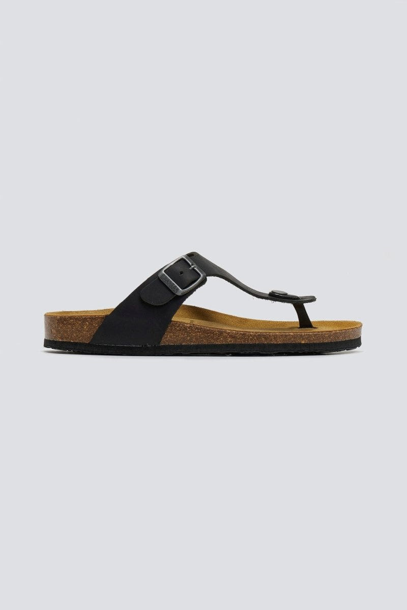 Σανδάλια δερμάτινα Plakton 181671 - Μαύρο - thefashionproject.gr - Plakton