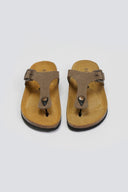 Σανδάλια δερμάτινα Plakton 181671 - Χακί - thefashionproject.gr - Plakton