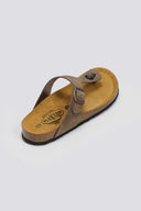 Σανδάλια δερμάτινα Plakton 181671 - Χακί - thefashionproject.gr - Plakton