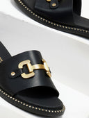 Σανδάλια δερμάτινα Ragazza 01190 - Μαύρο - thefashionproject.gr - RAGAZZA