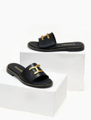 Σανδάλια δερμάτινα Ragazza 01192 - Μαύρο - thefashionproject.gr - RAGAZZA