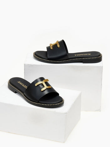 Σανδάλια δερμάτινα Ragazza 01192 - Μαύρο - thefashionproject.gr - RAGAZZA