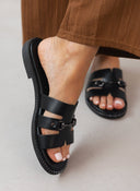 Σανδάλια δερμάτινα TFP - Μαύρο - thefashionproject.gr - TFP