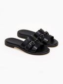 Σανδάλια δερμάτινα TFP - Μαύρο - thefashionproject.gr - TFP