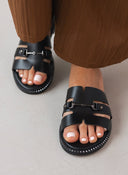 Σανδάλια δερμάτινα TFP - Μαύρο - thefashionproject.gr - TFP