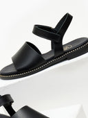 Σανδάλια δερμάτινα TFP - Μαύρο - thefashionproject.gr - TFP