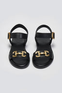 Σανδάλια δερμάτινα TFP - Μαύρο - thefashionproject.gr - TFP