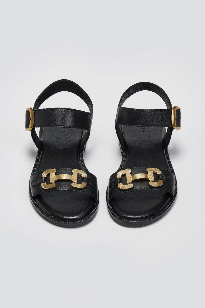 Σανδάλια δερμάτινα TFP - Μαύρο - thefashionproject.gr - TFP