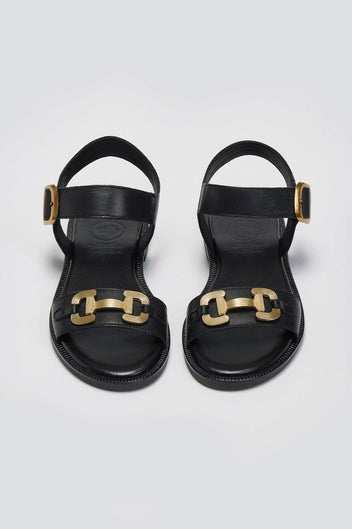 Σανδάλια δερμάτινα TFP - Μαύρο - thefashionproject.gr - TFP