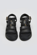 Σανδάλια δερμάτινα Tfp - Μαύρο - thefashionproject.gr - TFP