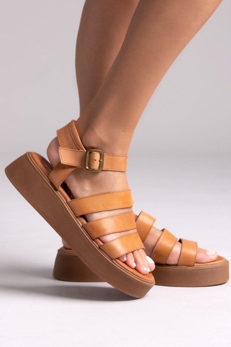 Σανδάλια δερμάτινα Tfp - Ταμπά - thefashionproject.gr - TFP