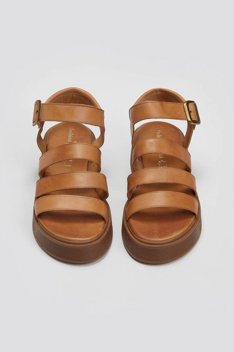 Σανδάλια δερμάτινα Tfp - Ταμπά - thefashionproject.gr - TFP