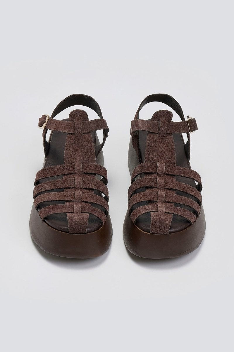 Σανδάλια fisherman καστόρινα Estil - Καφέ - thefashionproject.gr - Estil