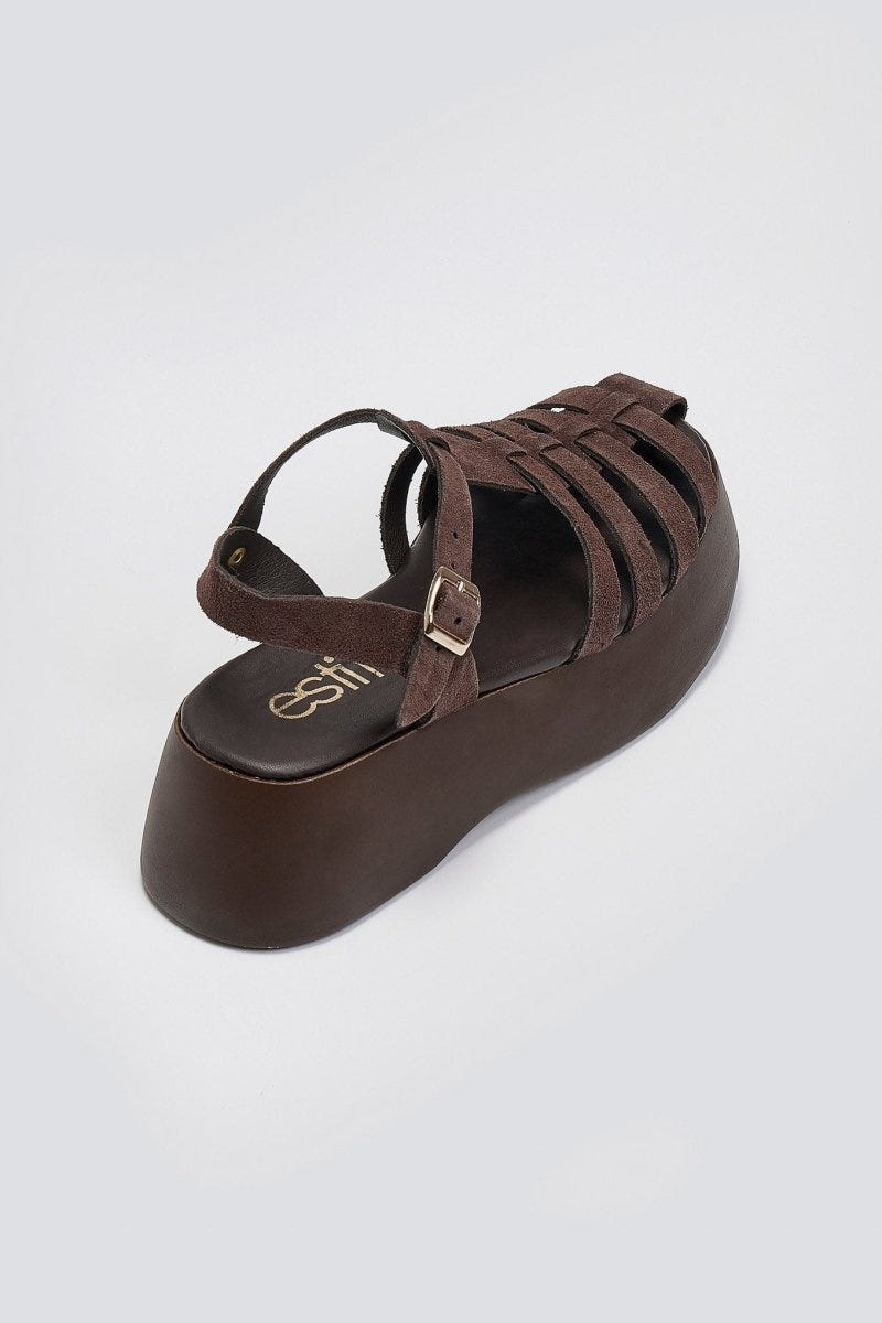 Σανδάλια fisherman καστόρινα Estil - Καφέ - thefashionproject.gr - Estil