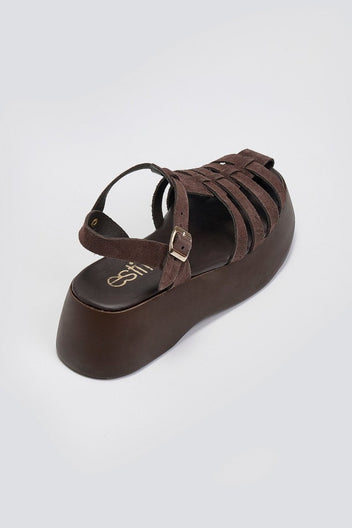 Σανδάλια fisherman καστόρινα Estil - Καφέ - thefashionproject.gr - Estil