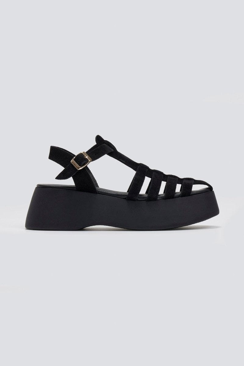 Σανδάλια fisherman καστόρινα Estil - Μαύρο - thefashionproject.gr - Estil