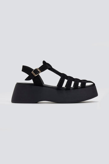 Σανδάλια fisherman καστόρινα Estil - Μαύρο - thefashionproject.gr - Estil