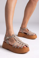 Σανδάλια fisherman καστόρινα Estil - Τάουπε - thefashionproject.gr - Estil