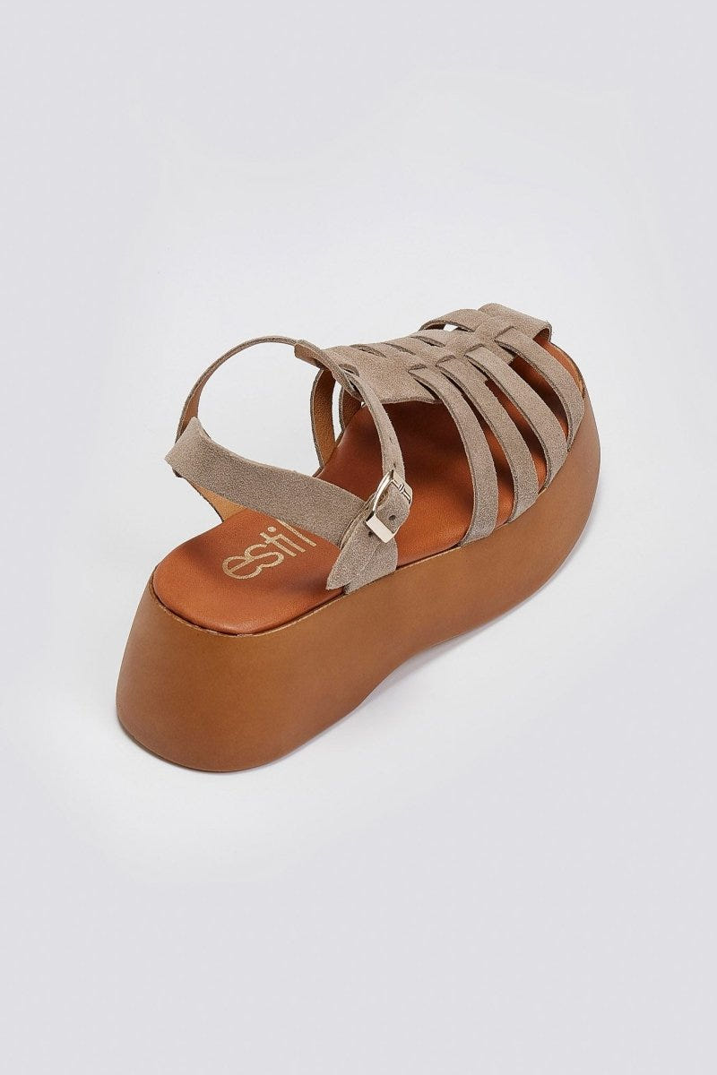 Σανδάλια fisherman καστόρινα Estil - Τάουπε - thefashionproject.gr - Estil