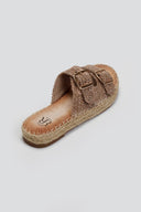 Σανδάλια flatforms από ψάθα ERYNN - Τάουπε - thefashionproject.gr - ERYNN