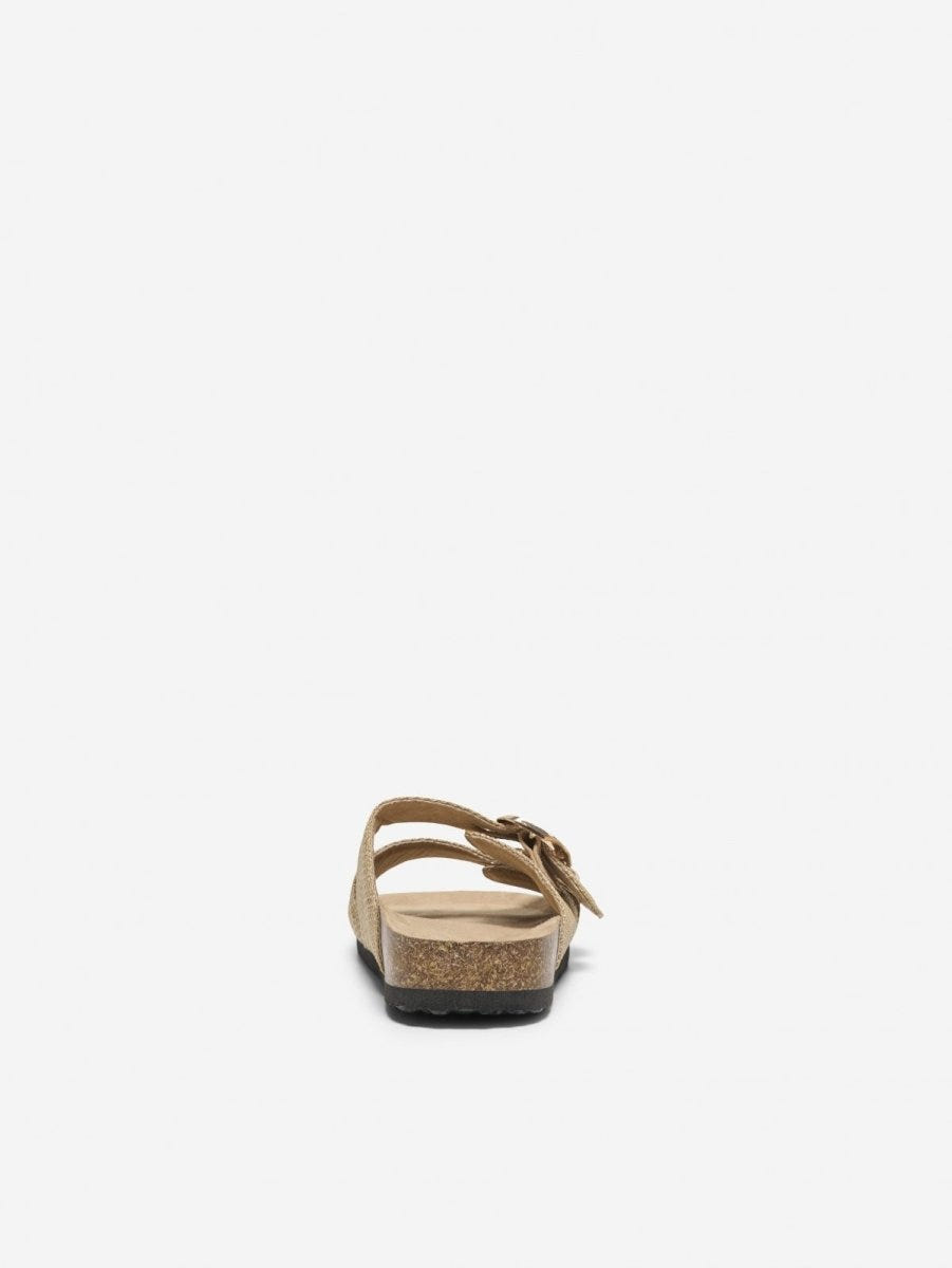 Σανδάλια flatforms από ψάθα ONLY 15341226 - Μπεζ - thefashionproject.gr - ONLY