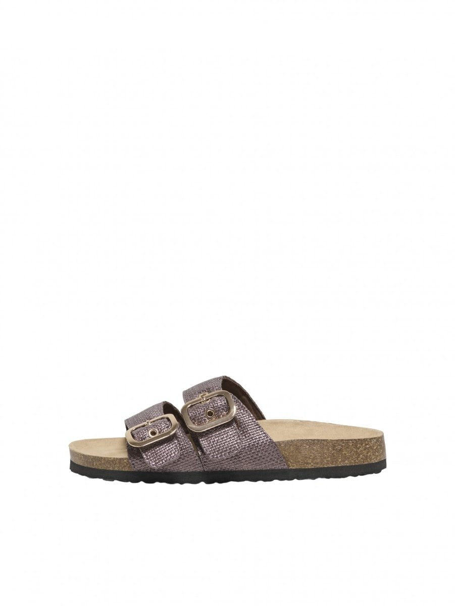 Σανδάλια flatforms από ψάθα ONLY 15341226 - Μωβ - thefashionproject.gr - ONLY